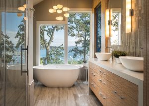 Chandelier above a tub Constellation Chandelier