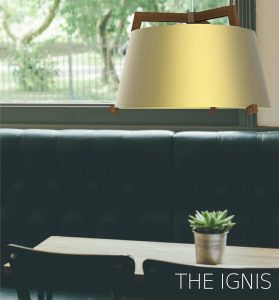 large brass pendant the ignis cerno