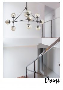 triangular chandelier domi eight light pendant